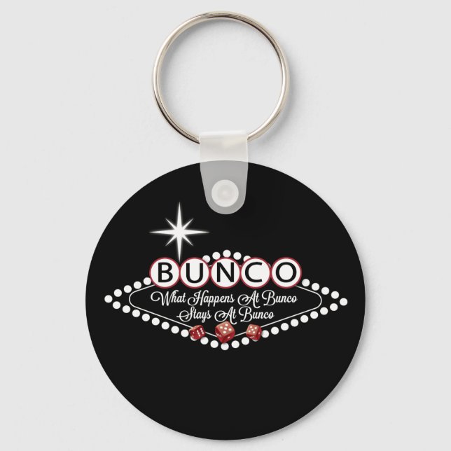 Chaveiro What Happens At Bunco Stays At Bunco Fun (Frente)