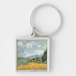 Chaveiro Wheatfield com ciprestes, 1889 de Vincent van Gogh