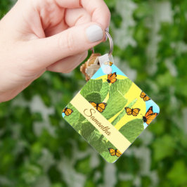 Chaveiro Whimsical Cactus And Butterflies