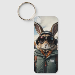 Chaveiro Whimsical Snowboard Bunny