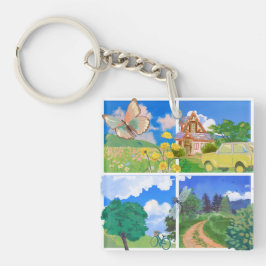 Chaveiro Whimsical Summer Countryside