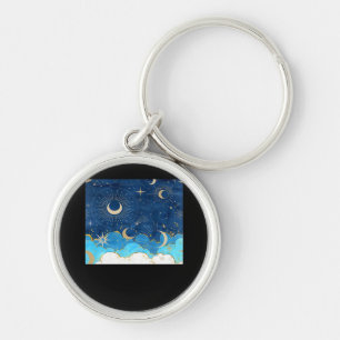 Chaveiro Whimsigoth Clouds Sun Moon Witchy Classic