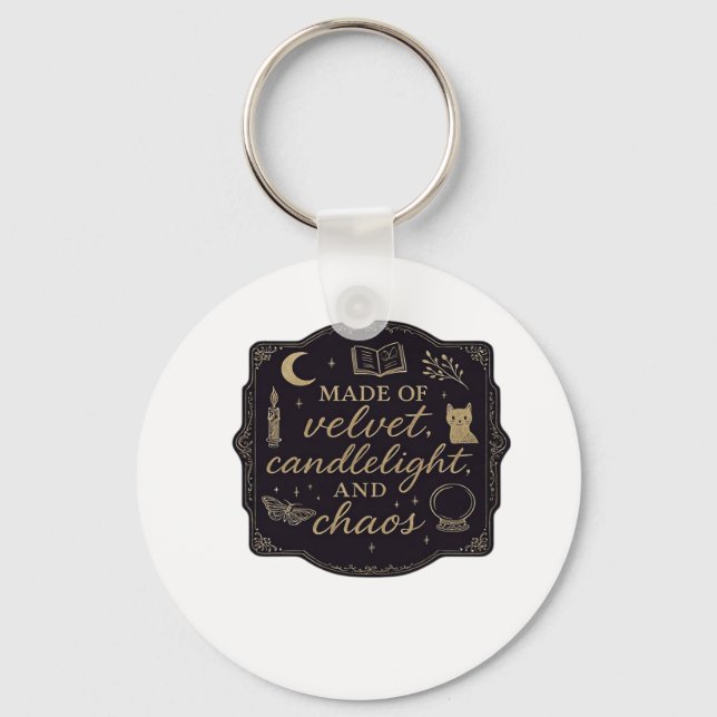 Chaveiro Whimsigoth Fantasy Mystical Forests, Luas e Magia (Frente)