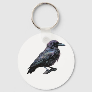 Chaveiro Whimsigoth Moody Floral Grungy Corvus, Raven, Crow
