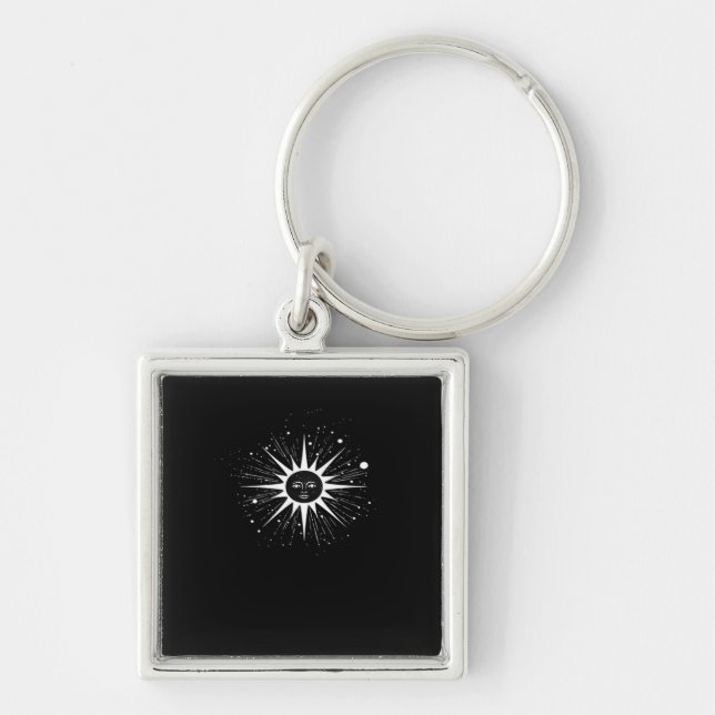 Chaveiro Whimsigoth Night Sky Sun Moon Witchy Classic Hallo (Frente)