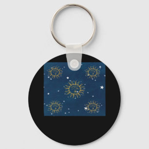 Chaveiro Whimsigoth Night Sky Sun Moon Witchy Classig