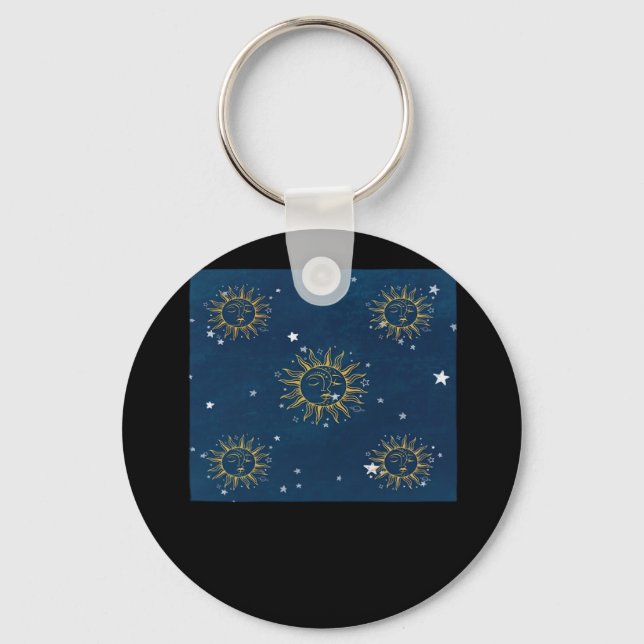Chaveiro Whimsigoth Night Sky Sun Moon Witchy Classig (Frente)