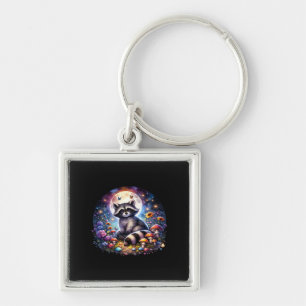Chaveiro Whimsigoth Raccoon Por Luz Da Lua, Ventilador Colo