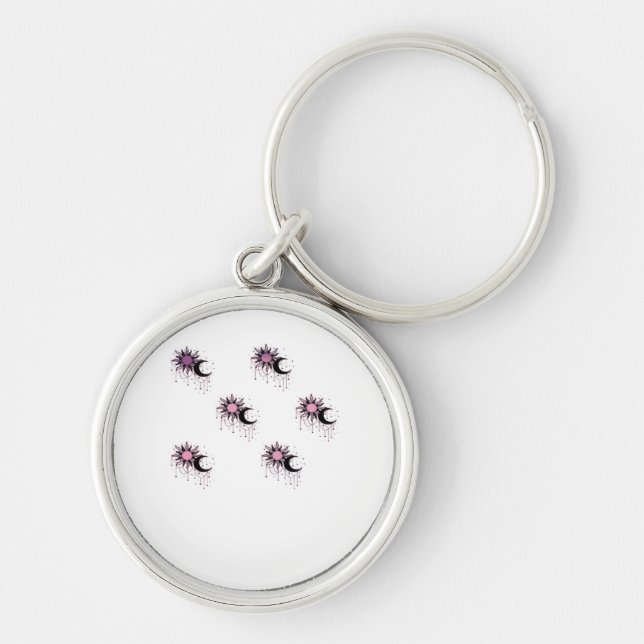 Chaveiro Whimsigoth Sun Moon Witchy (Frente)