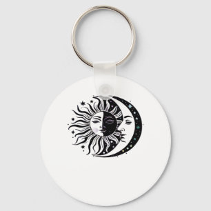 Chaveiro Whimsigoth Watercolor Sun Moon Witchy Classic