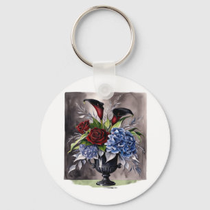 Chaveiro Whimsigothic - Vase Floral Gótica, Ácido Esético