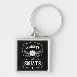 Chaveiro Whiskey e Squats - Motivação "Levantamento de Peso