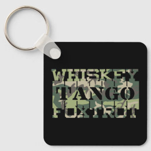 Chaveiro Whiskey Tango Foxtrot WTF Camuflagem Verde