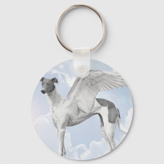 Chaveiro White Angel Greyhound (Frente)