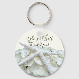 Chaveiro White Beach Wedding Starfish favorece o anel chave