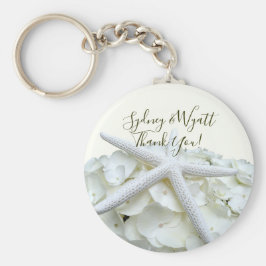 Chaveiro White Beach Wedding Starfish favorece o anel chave