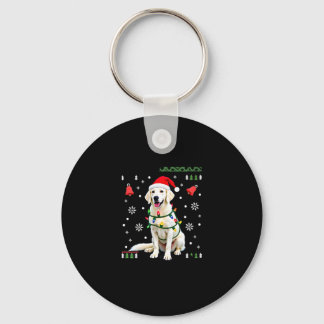 Chaveiro White Boxer Dog Ugly Christmas Sweater Funny Xmas 