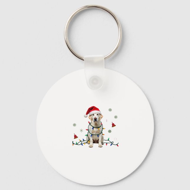 Chaveiro White Boxer Dog Ugly Christmas Sweater Funny Xmas  (Frente)