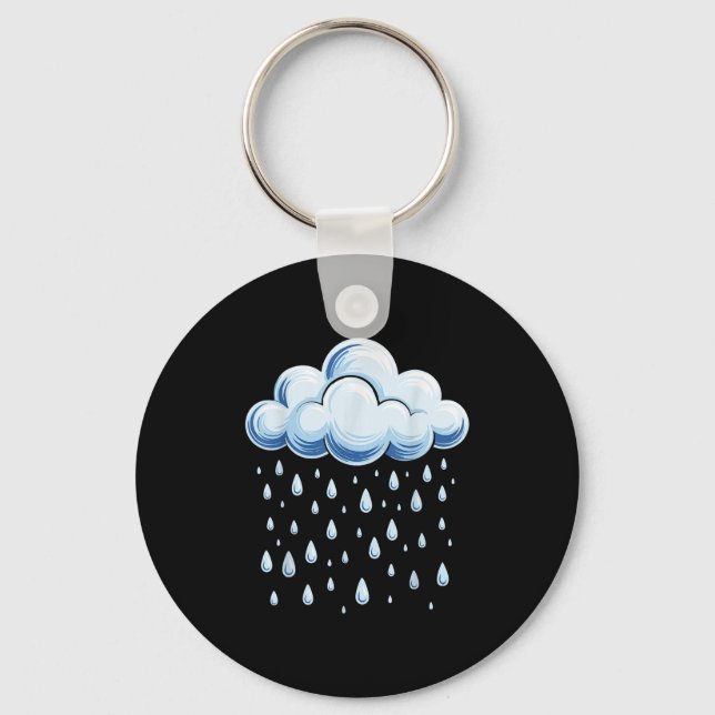 Chaveiro White Clouds Rain Drop Shirt Adult Kids Men Women  (Frente)