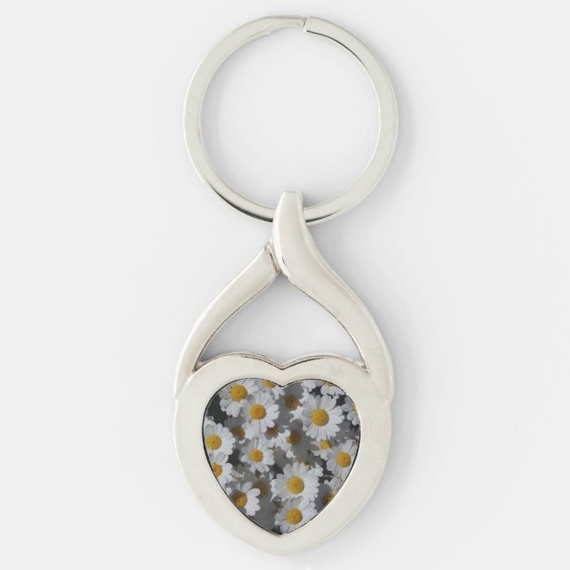 Chaveiro White Daisies Metal (Frente)