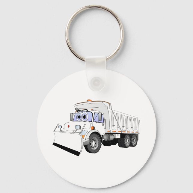 Chaveiro White Dump Truck Cartoon (Frente)