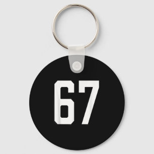 Chaveiro White E Black Srts Número 67 Jersey Uniform Play