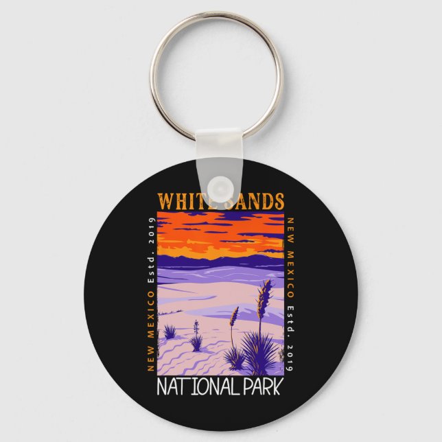 Chaveiro White Sands National Park New Mexico Distressed Vi (Frente)