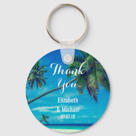 Chaveiro White Sandy Beach com Casamento de Palmas de Coco