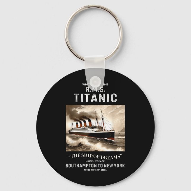 Chaveiro White Star Line Rms Titanic Ship Boys Kids Men  (Frente)