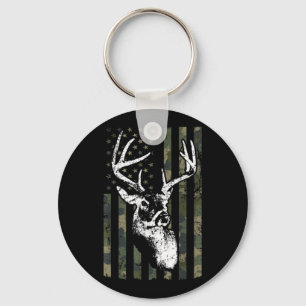 Chaveiro Whitetail Buck Deer Hunting EUA Camouflage Améric