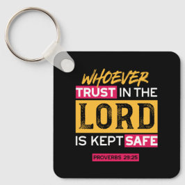 Chaveiro Whoever Trusts in the Lord Is Kept Safe Quote