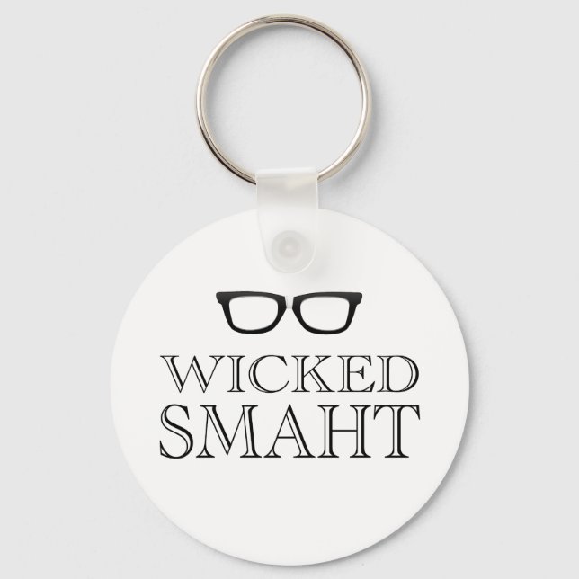 Chaveiro Wicked Smaht (Smart) Boston Fala Humor (Frente)