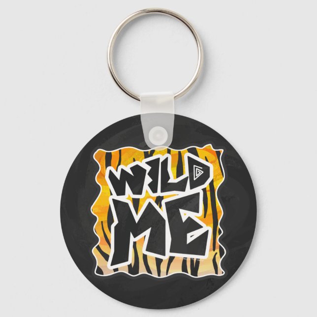Chaveiro Wild Me Tiger Orange and Black (Frente)