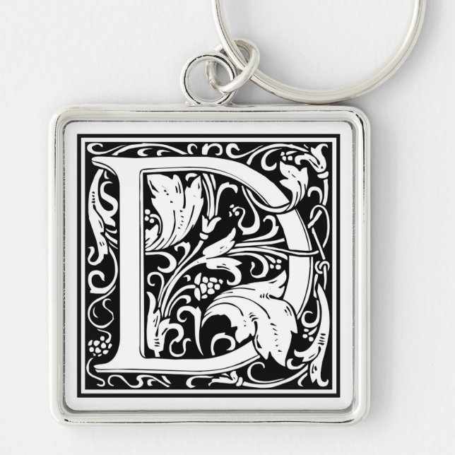 Chaveiro William Morris Alphabet "D" (Frente)