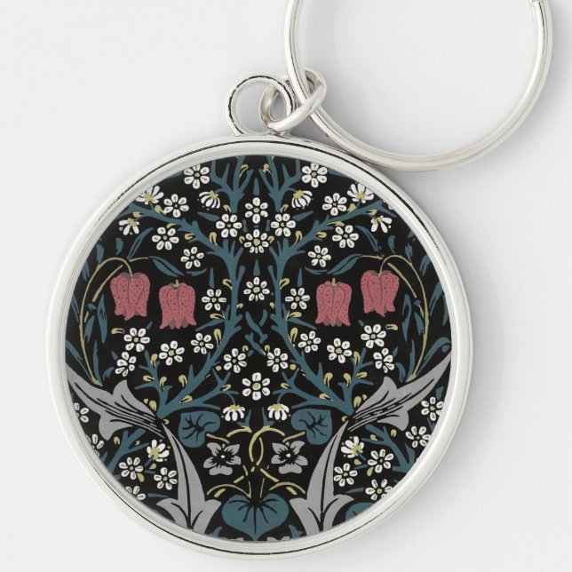 Chaveiro William Morris Blackthorn Floral Art Nouveau (Frente)