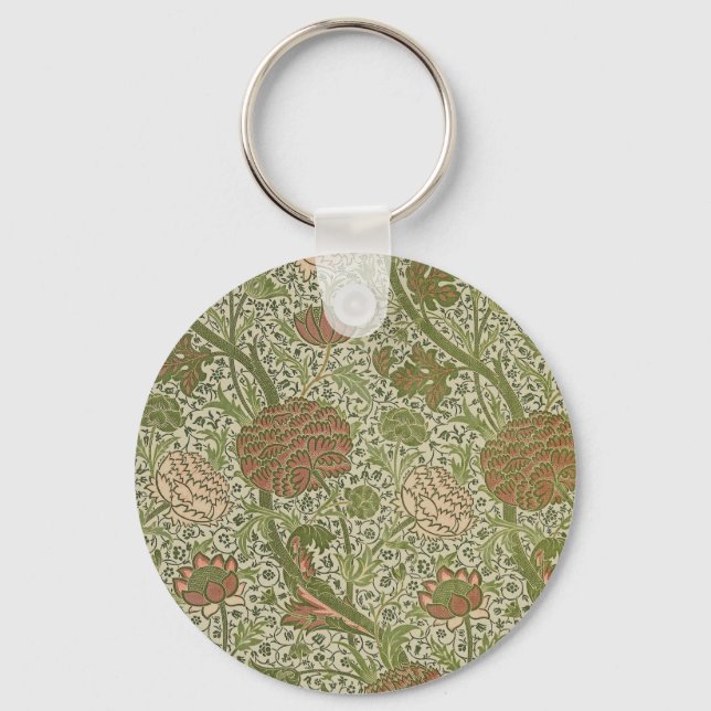 Chaveiro William Morris Cray Flor de Sage Floral Botânico (Frente)