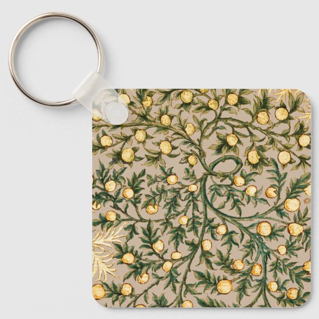 Chaveiro William Morris Floral Fruta Garden Flower Classic (Frente)