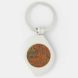 Chaveiro William Morris India Red Floral