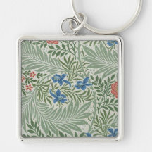 William Morris Larkspur Verde Floral Azul