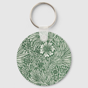 Chaveiro william morris marigold verde floral flor