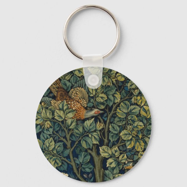 Chaveiro William Morris Pheasant Bird Tree Woodland (Frente)