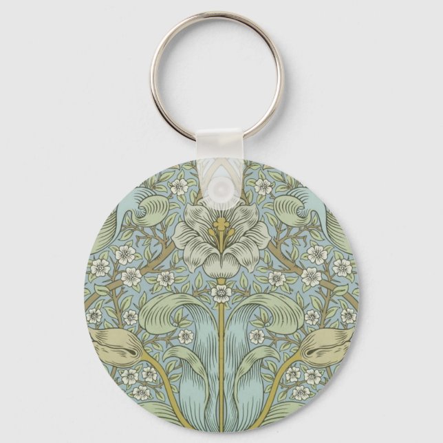 Chaveiro William Morris Primavera Thicket: Floral Antiquado (Frente)