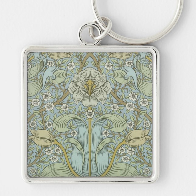 Chaveiro William Morris Primavera Thicket: Floral Antiquado (Frente)