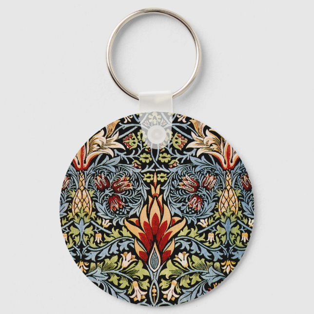Chaveiro William Morris Snakeshead Padrão Floral (Frente)