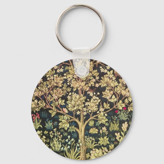 Chaveiro William Morris Tree Of Life Vintage Pre-Raphaelite (Frente)