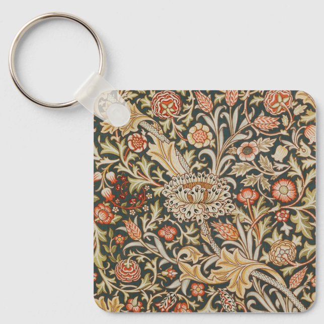 Chaveiro William Morris Trent Garden Flower Classic Botânic (Frente)