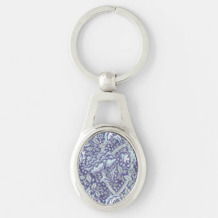 Chaveiro William Morris Windrush Padrão Floral Azul