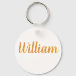 Chaveiro William name Metal ring keychain