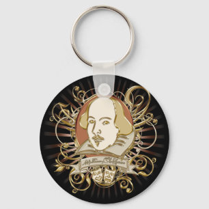 Chaveiro William Shakespeare Crest (Dourado)