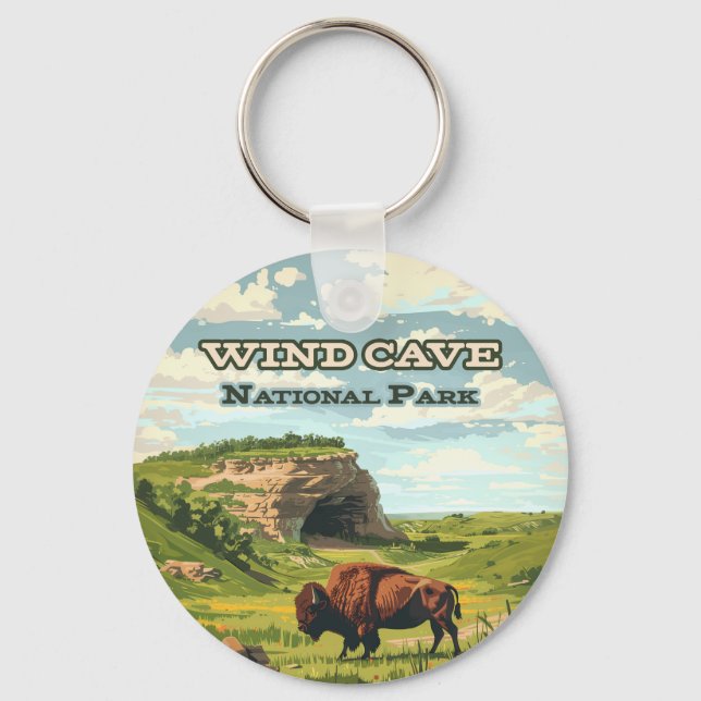 Chaveiro Wind Cave National Park Bison South Dakota (Frente)